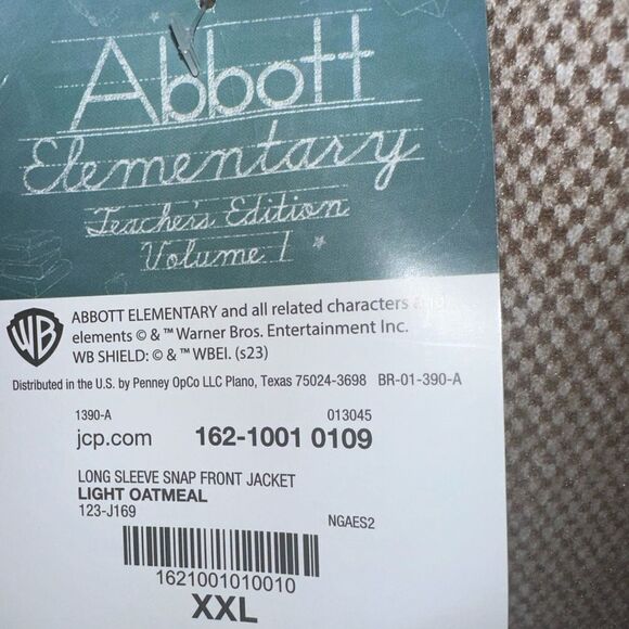 NWT Abbott Elementary Snap Front Trucker Jacket Sz XXL - Picture 6 of 8